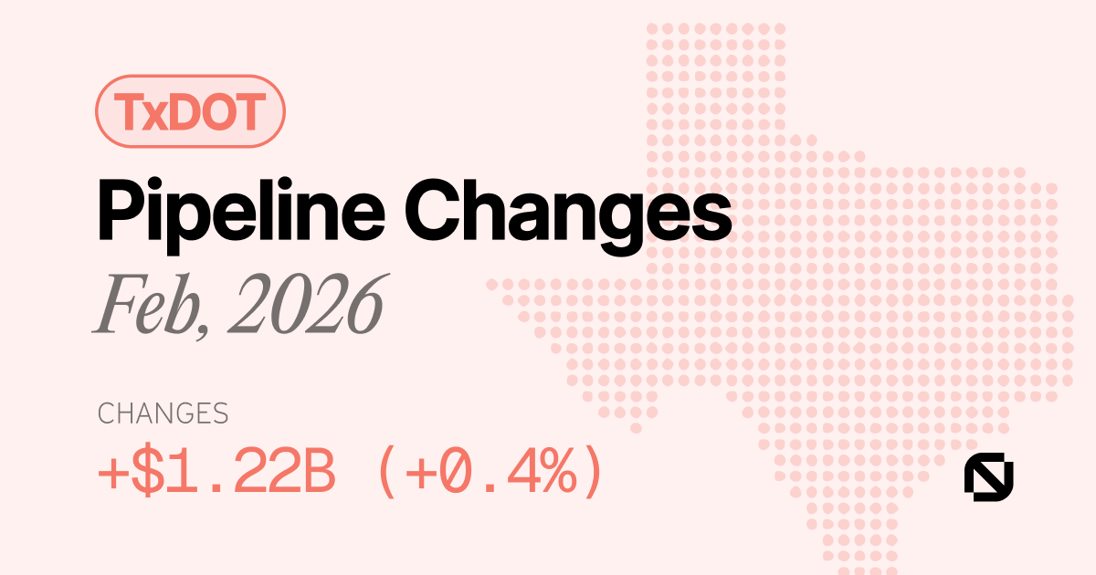TxDOT Pipeline Changes February 2026