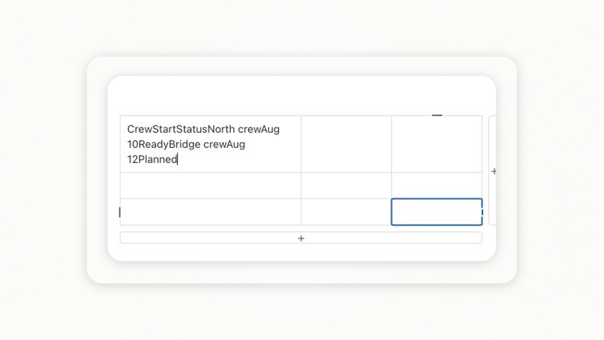 Interactive tables in Notes