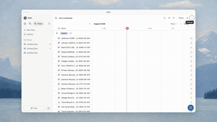 Plan daily values directly on your timeline
