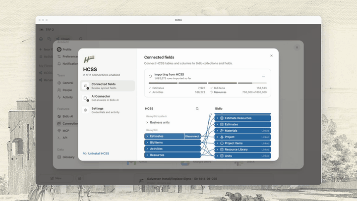 Review and control HCSS imports before they sync
