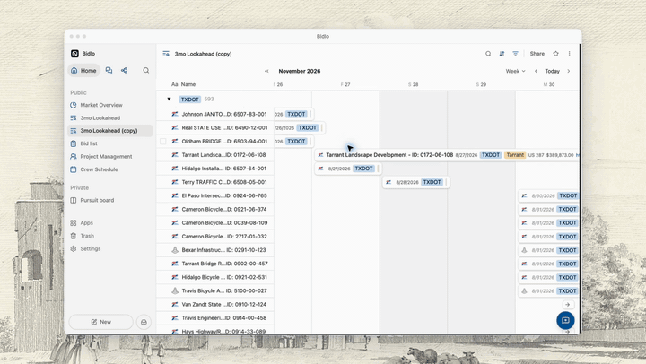 Connect work with timeline dependencies